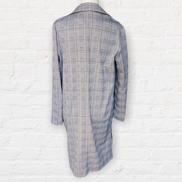 Hem & Thread Plaid Long Blazer Jacket - Picture 5 of 10